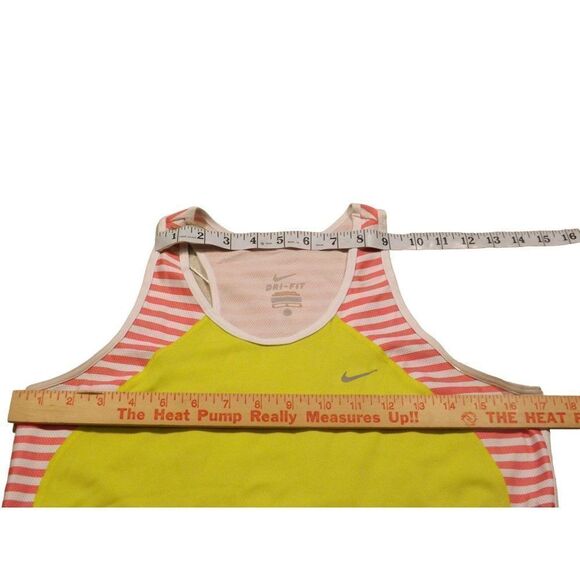 Nike Tank Top Women Sz M Multicolor Dri Fit Striped Workout Athleisure - Picture 6 of 6